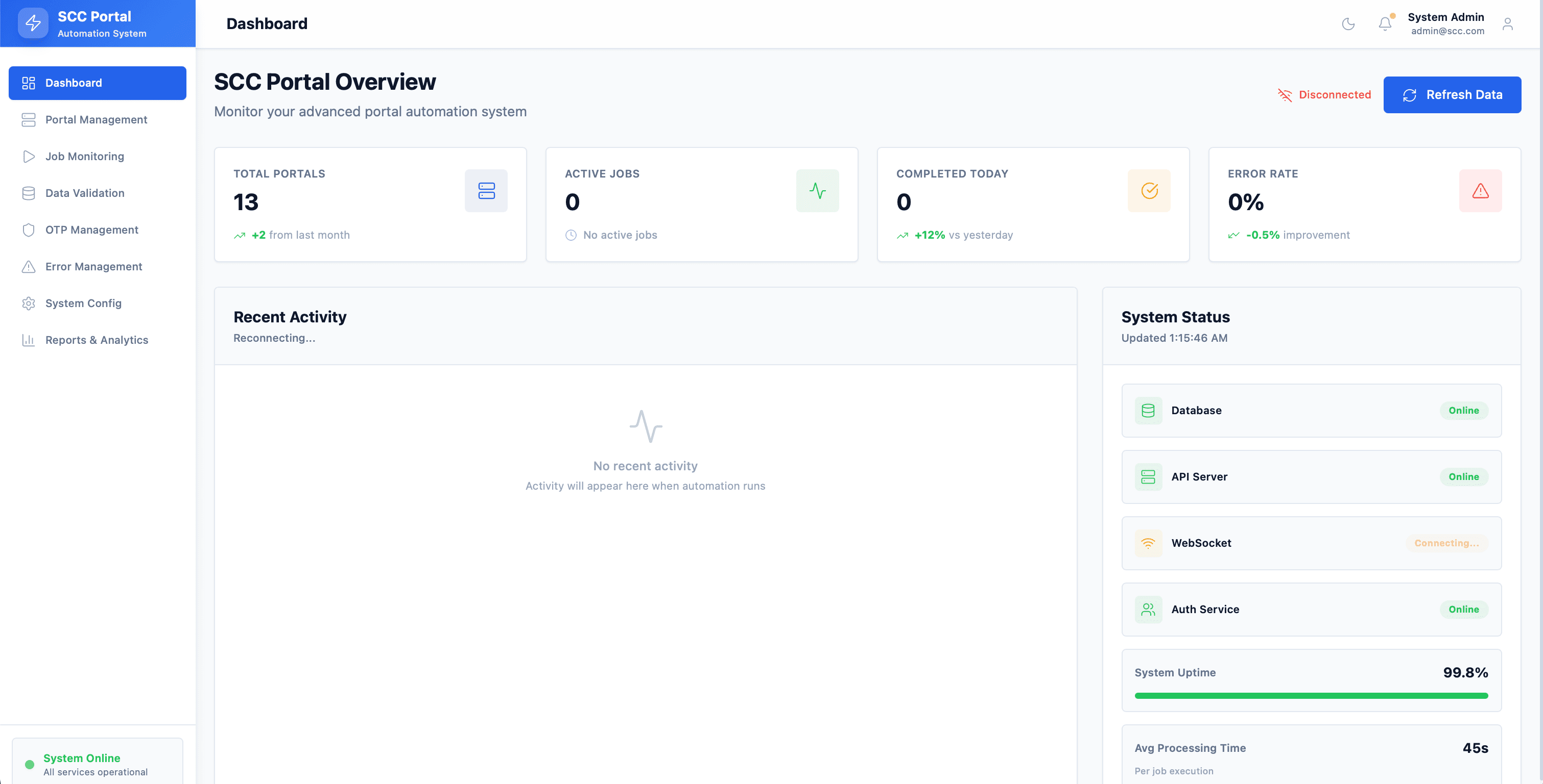 ERPTOportal screenshot